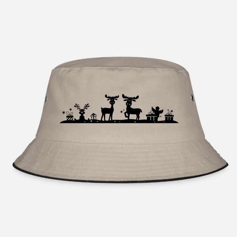 Weihnachten - Elche Wald Bucket Hat