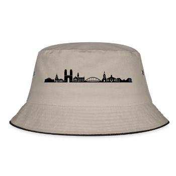 Skyline - Saarbrücken - Bucket Hat - Khaki/Schwarz - Vorne