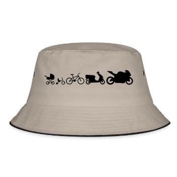 motorcycle evolution em582 - Bucket Hat - khaki/black - Front