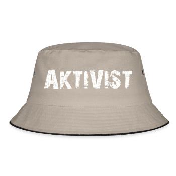 AKTIVIST - Bucket Hat - Khaki/Schwarz - Vorne