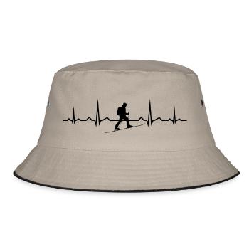 Men's Skiing Tour Ski Mountaineering Women - Bucket Hat - khaki/black - Front