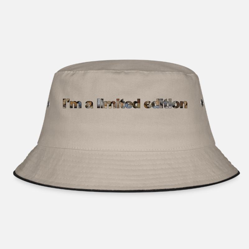 Ich bin eine limitierte Auflage - Bucket Hat - Khaki/Schwarz