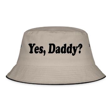 Yes daddy - Bucket Hat - khaki/black - Front
