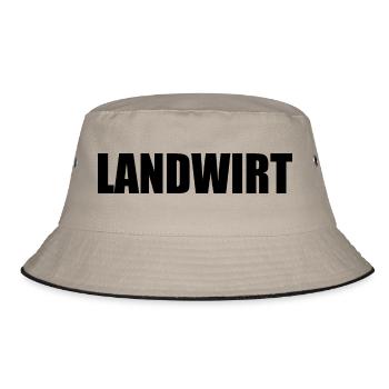 Landwirt - Bucket Hat - Khaki/Schwarz - Vorne