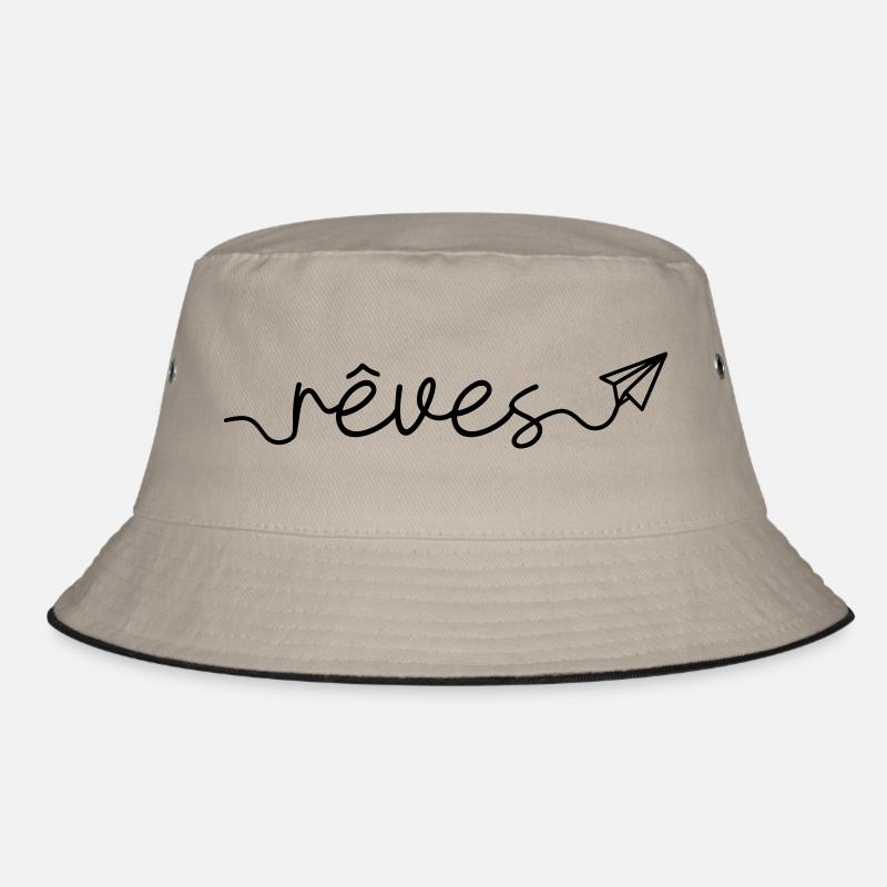 Träume - Bucket Hat - Khaki/Schwarz