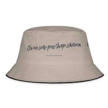 Too serious - Bucket Hat - khaki/black - Front