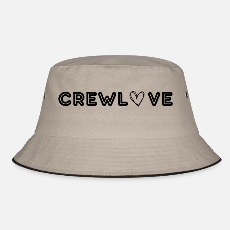 CREWLOVE - Bucket Hat - Khaki/Schwarz