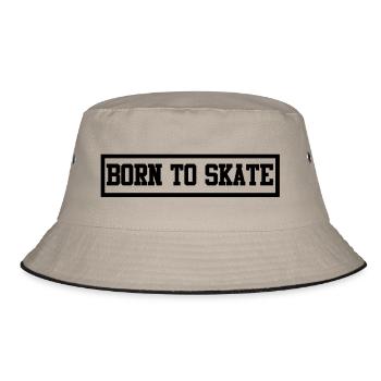 Born To Skate - Bucket Hat - Khaki/Schwarz - Vorne