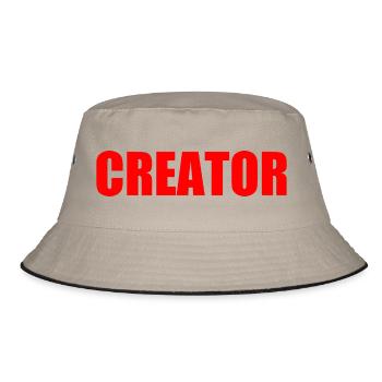 Creator - Bucket Hat - Khaki/Schwarz - Vorne