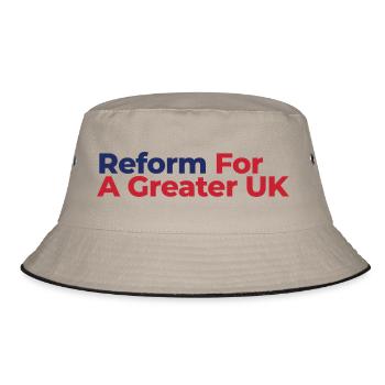 Reform For A Greater UK - Bucket Hat - khaki/black - Front