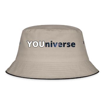 YOUniverse hell - Bucket Hat - Khaki/Schwarz - Vorne