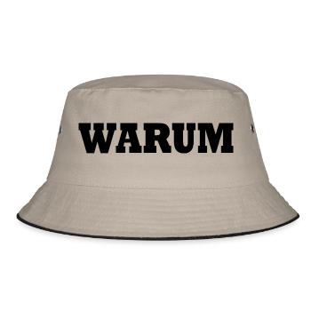 Warum - Bucket Hat - Khaki/Schwarz - Vorne