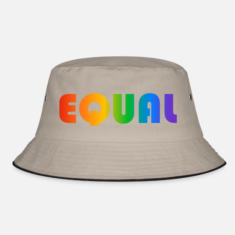 EQUAL RAINBOW TEXT Bucket Hat