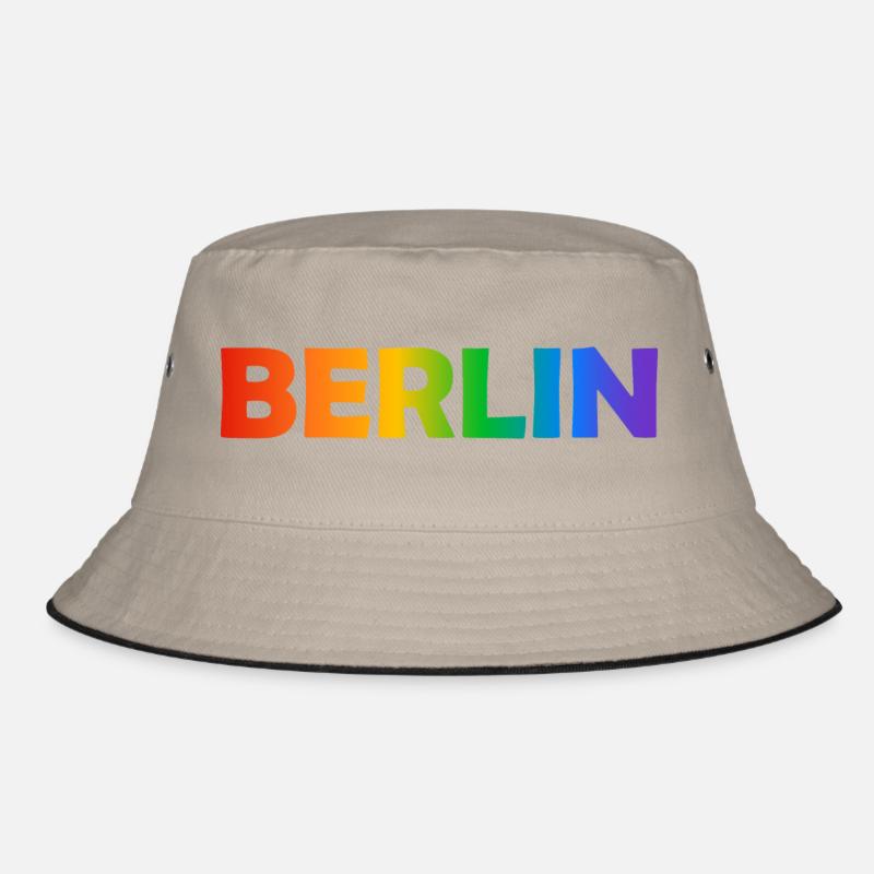 Berliner Regenbogen Text Bucket Hat