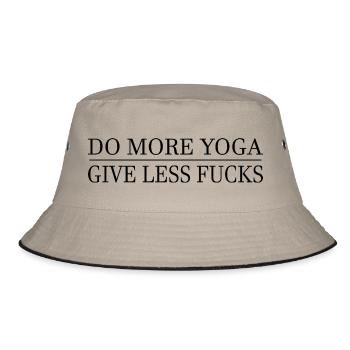 Yoga Meditation Spa Namaste - Bucket Hat - Khaki/Schwarz - Vorne