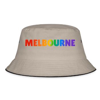 Gay pride LGBTQ arc-en-ciel de Melbourne - Bob - kaki/noir - Devant