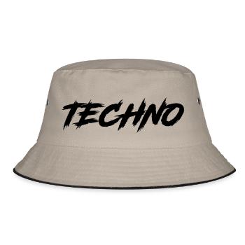 Techno Festival Raver Outfit - Bucket Hat - khaki/black - Front