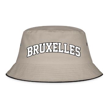 Brussels logo: Collegiate design with urban style - Bucket Hat - khaki/black - Front