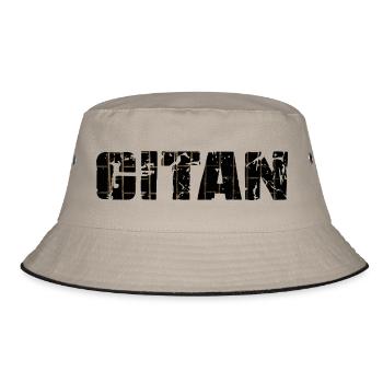 Gitan Grunge motif brique brun - Bob - kaki/noir - Devant