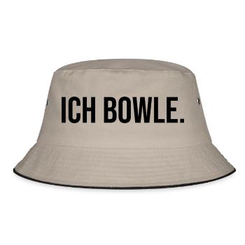 Ich Bowle - Bucket Hat - Khaki/Schwarz - Vorne