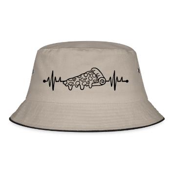 PIZZA Lifeline - Bucket Hat - khaki/black - Front