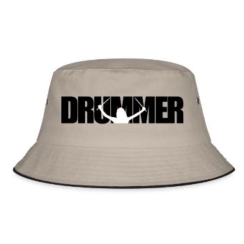 Drummer Hero - Bucket Hat - Khaki/Schwarz - Vorne