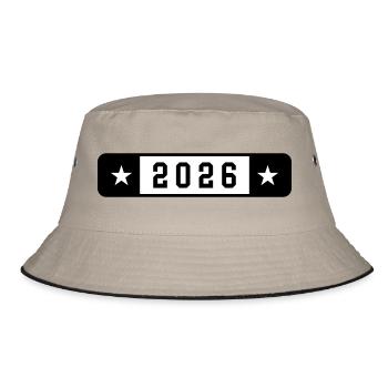 2026 - Bucket Hat - Khaki/Schwarz - Vorne