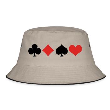 Karten 2 - Bucket Hat - Khaki/Schwarz - Vorne