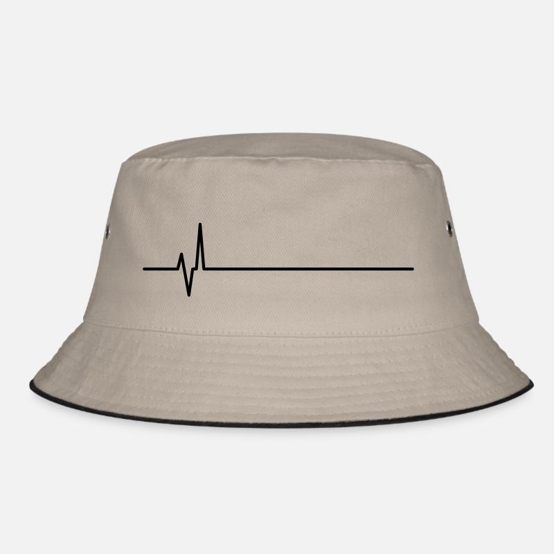 flatline - Bucket Hat - Khaki/Schwarz