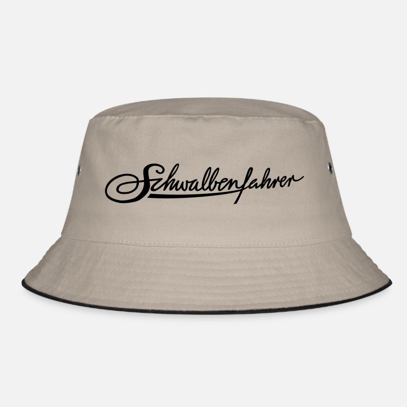 Schwalbenfahrer-Tasche - Bucket Hat - Khaki/Schwarz