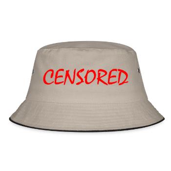 censored - Bucket Hat - khaki/black - Front