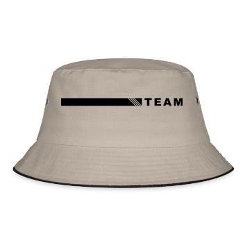 Team on the right with - Bucket Hat - khaki/black - Front