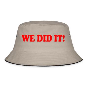 We did it - Bucket Hat - khaki/black - Front