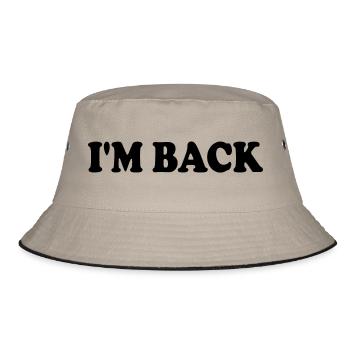 Im back - Bucket Hat - Khaki/Schwarz - Vorne