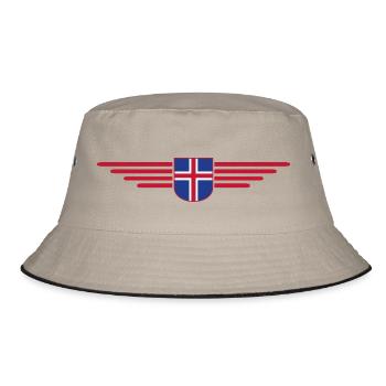 Iceland T-Shirt – Magic of the Northern Lights - Bucket Hat - khaki/black - Front