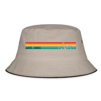 Vintage 1981 - Bucket Hat - Khaki/Schwarz - Vorne