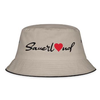 Sauerland Sticker - Bucket Hat - khaki/black - Front