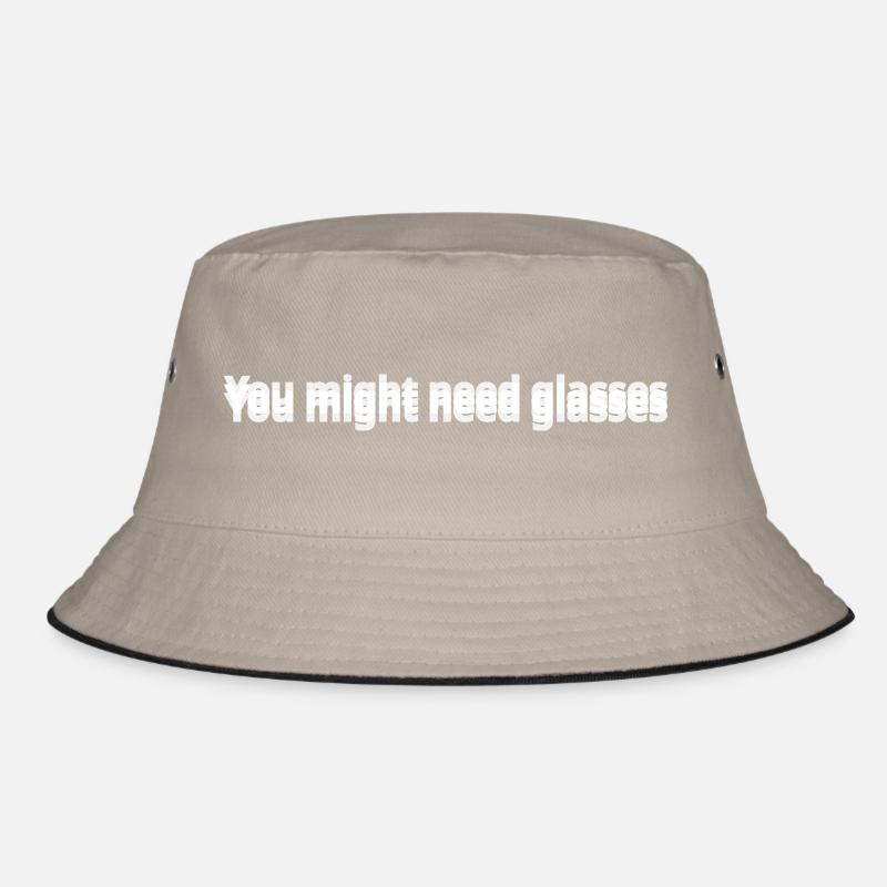 Möglicherweise benötigen Sie eine Brille - Bucket Hat - Khaki/Schwarz