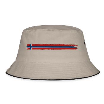 Norway Flag - Holiday Nature Gift - Bucket Hat - khaki/black - Front