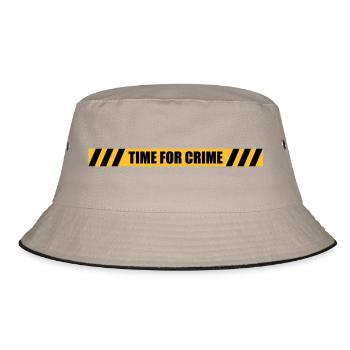 Time for Crime - Bucket Hat - Khaki/Schwarz - Vorne