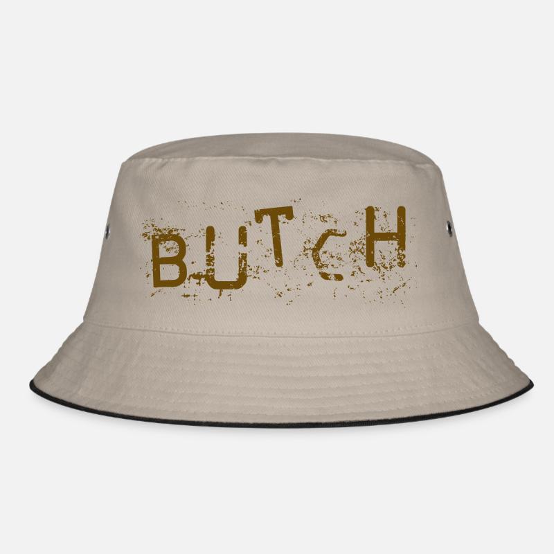 macho - Bucket Hat - Khaki/Schwarz