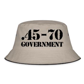 45-70 caliber ammo - Bucket Hat - khaki/black - Front