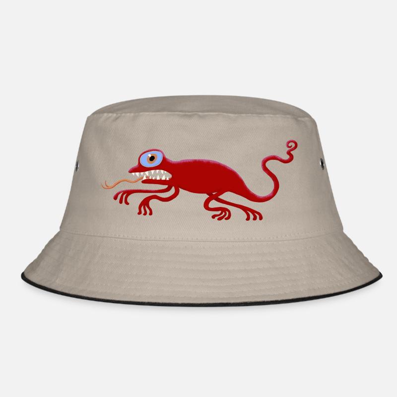 ulkige Echse-rot Bucket Hat