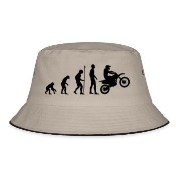 Motorrad Evolution - Bucket Hat - Khaki/Schwarz - Vorne