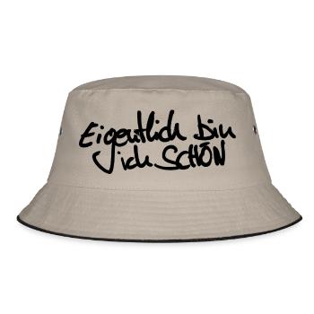 Schön oder - Bucket Hat - Khaki/Schwarz - Vorne