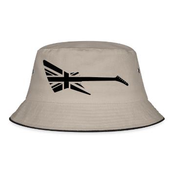 guitar union jack - Bucket Hat - khaki/black - Front