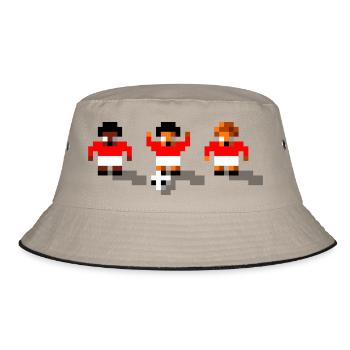 Soccer Red Team - Bucket Hat - khaki/black - Front