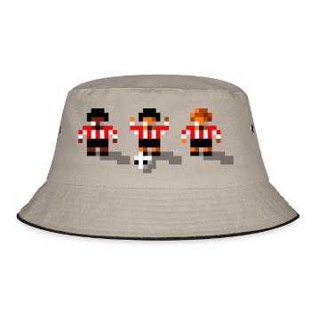 Soccer Red and - Bucket Hat - khaki/black - Front