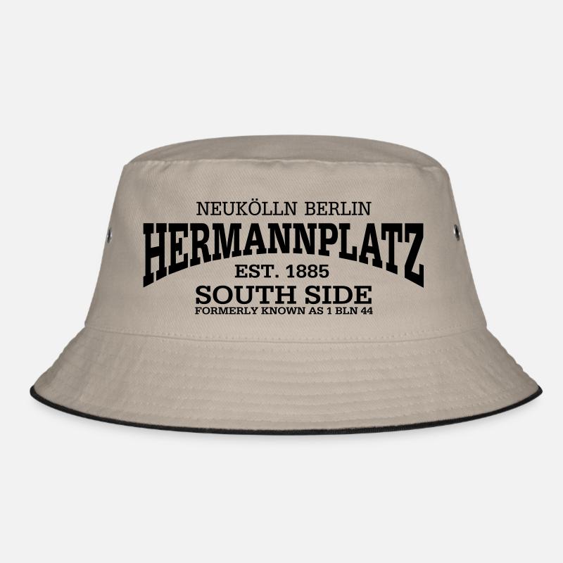 Hermannplatz Neukölln Berlin - Bucket Hat - Khaki/Schwarz