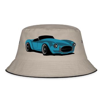 tuning cobra auto racing Automobile us cars icon - Bucket Hat - khaki/black - Front